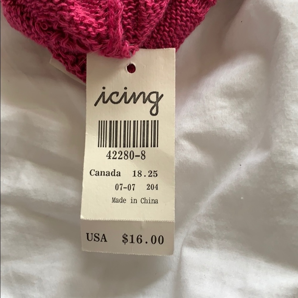 Crocheted icing beanie